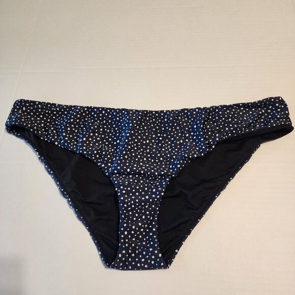 J. Crew navy polka dots   bikini bottoms sz 2X women Beach Vacation Cruise wear - Picture 1 of 8
